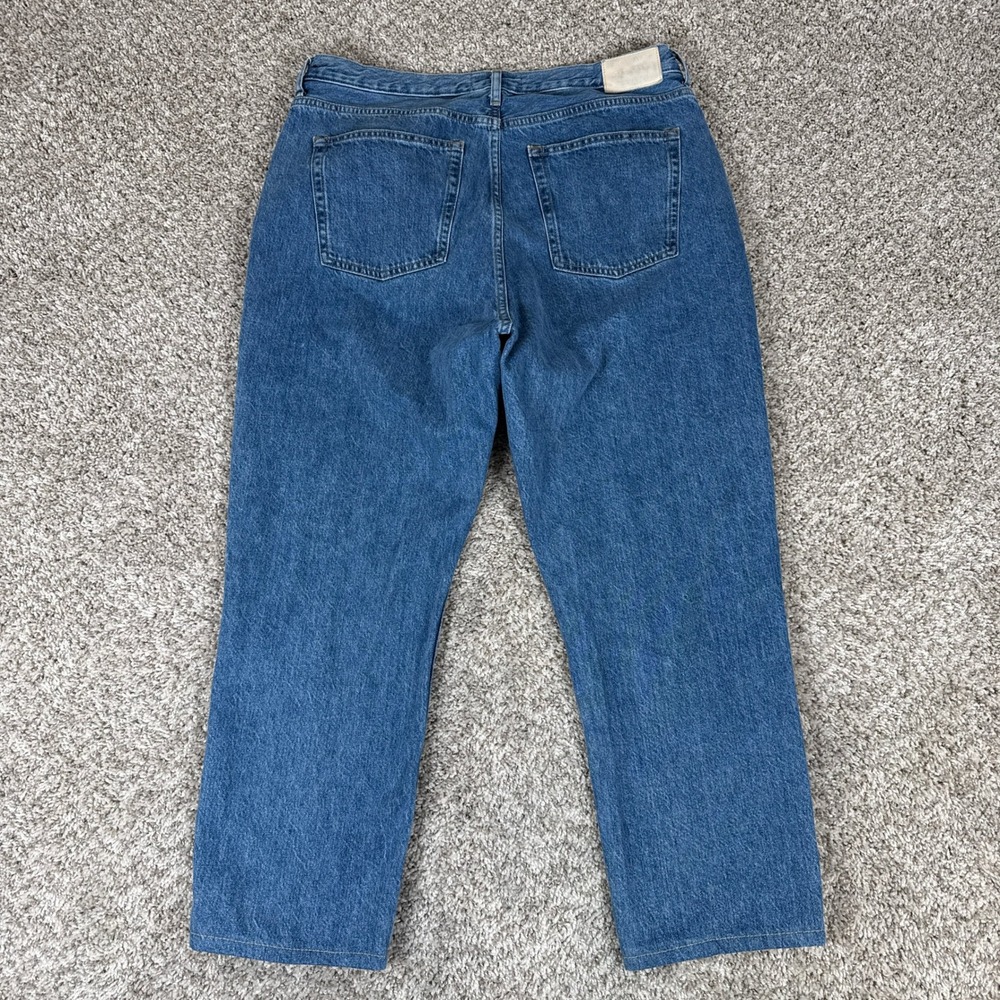 Everlane Jeans Womens 33 Blue The 90s Cheeky High Rise Straight Button Fly 90s - Picture 4 of 9